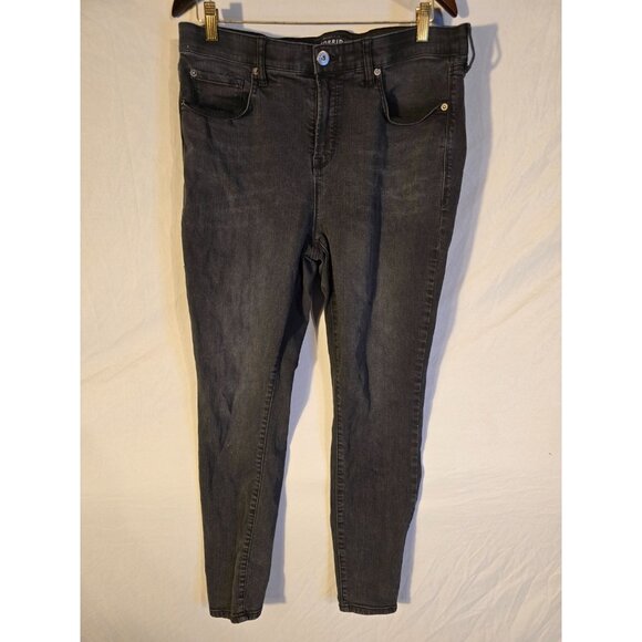 Torrid Black Jeans Stretch Sky High Skinny Womens Plus Size 16 16R - Picture 1 of 2